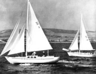 The Westsail 32, at right, is an Atkin design modified by Bill Crealock. The Westsail 42, on the left, is Bill’s design.