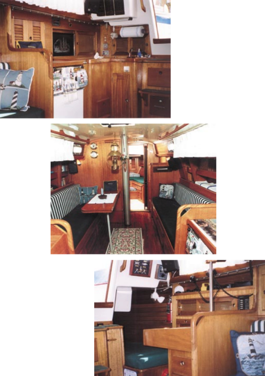The interior of Boston Bell, the Nilands’ Bristol 35.5 is spacious and comfortable. Paul redid the boat from stem to stern, inside and out.