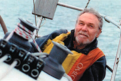 Bruce Kirby was a Canadian newspaperman before he began editing sailing magazines and designing boats.