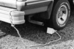 Picture of a wheel chocked