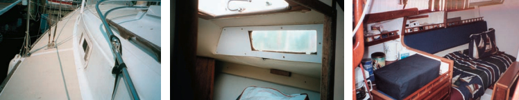 On deck, leaking fittings were removed and rebedded and new non-skid was added. In addition, ports were modified or replaced and the interior was updated.