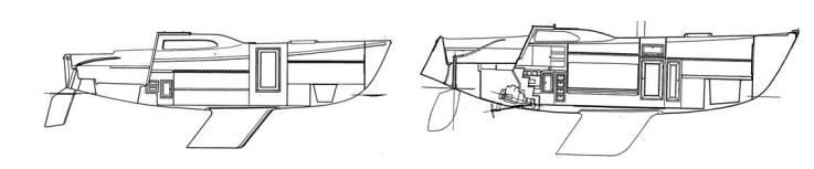 The Columbia 26 MkII and the Columbia 34 MkII, both bubbletop designs