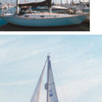 Contessa, Gerry and Allan Hodge’s Contessa 32, above, sails in the San Diego area. Richard Whitehouse’s Ceres, at right. Richard sails in the area of Pamlico Sound.