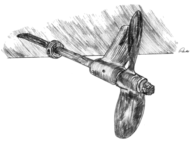 Strut-mounted Cutless bearings have easier access.