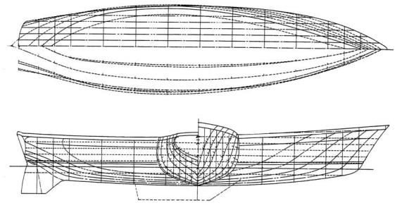 Arden: Not all light displacement yachts are super beamy. With only a 14-foot-beam, this cored fiberglass 60-footer has a displacement/length ratio of 147 on a 52 foot 6 inch LWL. A heavier steel sistership still kept her displacement/length ratio under 200 and was reported to cruise easily at 10 knots in medium winds.