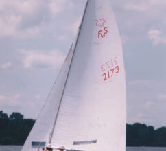 Jerry Powlas and wife, Karen Larson, in an earlier “career” as racing sailors.