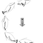 Diagram of heaving to.