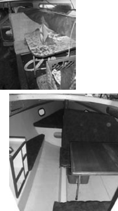 The interior in the beginning and the improved interior following three and a half years of hard work.
