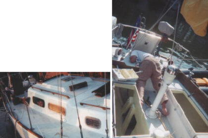 Picture of a man working on a boat