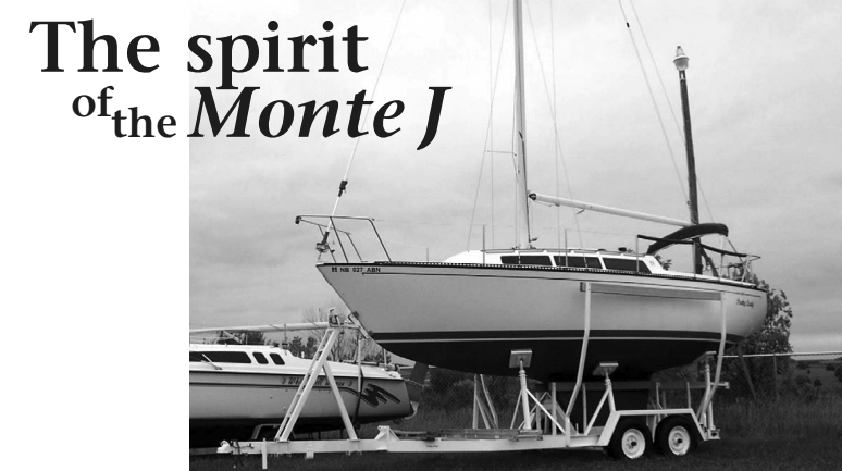 A picture of Monte J on her trailer