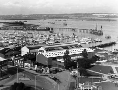Since its inception in 1782, Camper & Nicholsons has occupied several sites. The current one, in Gosport, England, is the site of Francis Amos’ original plot. It is shown here in the 1970s.