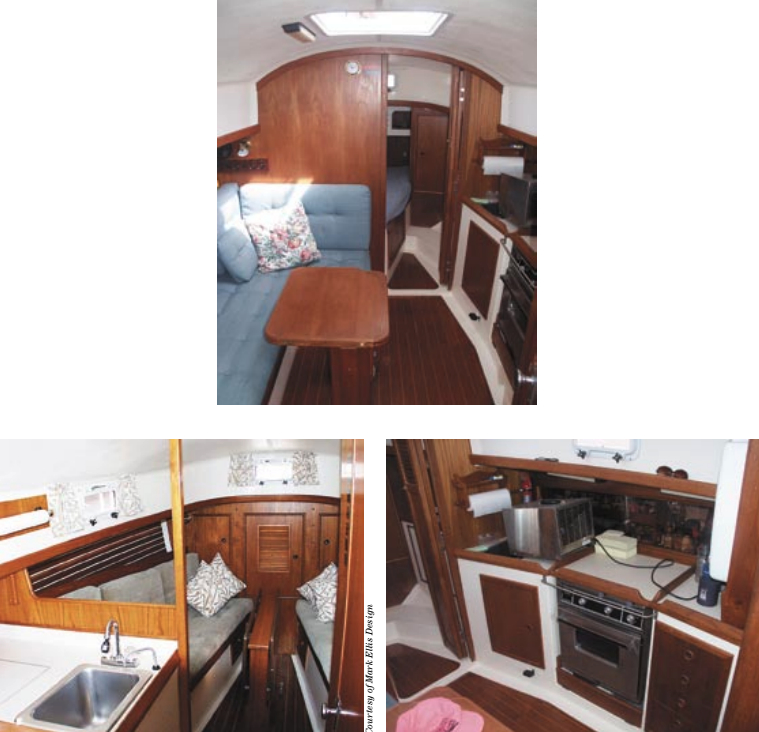 Pelican, at right and far right below, has the Ultra 26 layout. The interior of a Classic 26 Nonsuch is shown at left below.