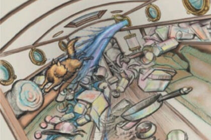 Illustration of a messy berth area