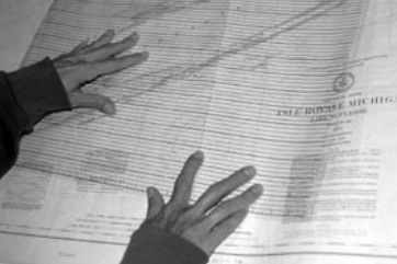 Ted Brewer discovered a navigation shortcut in 1960: a lined grid on flexible vinyl, above. Line it up with the compass rose to get a course and (if the chart has the right scale) use the gridlines to determine distance. He used this grid for more than 40 years and then passed it along to Good Old Boat.