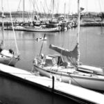 With an extra five feet, Guy’s Ericson 39, Pneuma, dwarfs Kestrel, an Islander 34, behind at the dock in Mazatlan (above). Kestrel is sailed by Jay Fraser and Leslie Fournier.