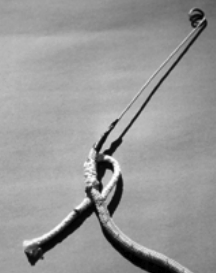Step 4. Use a fid or wire (as shown) and insert it at Mark 3 and out at Mark 2. Tape the cover to the wire. Pull the cover up through the core and out at Mark 3.