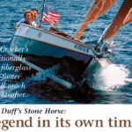Tim and Linda Bates sailing their Stone Horse