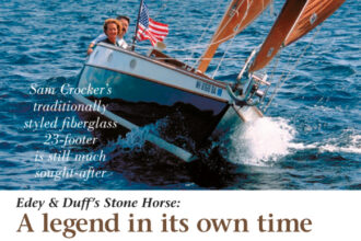 Tim and Linda Bates sailing their Stone Horse