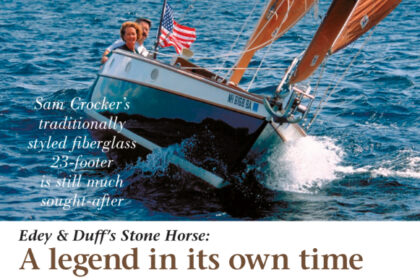 Tim and Linda Bates sailing their Stone Horse