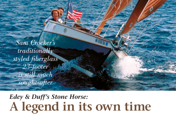 Tim and Linda Bates sailing their Stone Horse