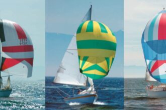 From left to right: winners include Dystocia (Cal 2-30) in the long course, Lemon Pie in the Cal 20 one-design race, and Lifestyle (Paceship 26) in the short course.