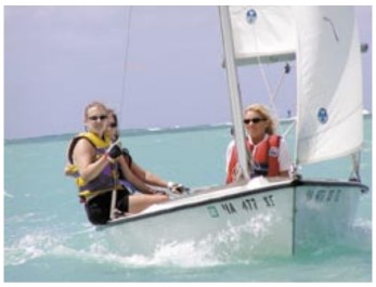 Author Amy Cawvey, Tammy Ward, and Izzy Koye on a Holder 14.