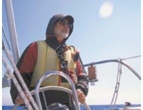 man sailing a boat
