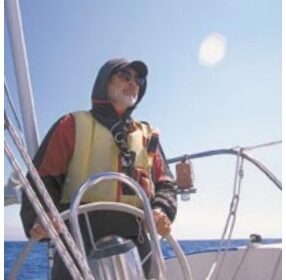 man sailing a boat