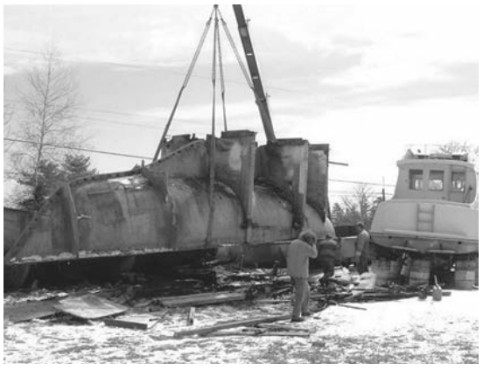 Brian Smyth, now head of engineering for YachtSmiths, found the hull, deck, and liner tooling abandoned in a Nova Scotian field.