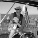 Cathy McIntire and her husband, Ken, who is shown with an additional crewmember, see cruising as a calculated risk. Their goal is to tip the odds in their favor.