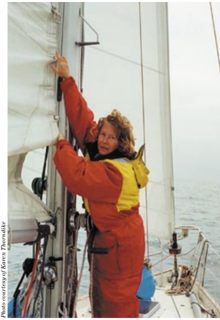 Karen arrives in Hobart, Tasmania.
