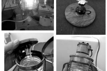 A traditional lamp is brought into the 21st century with the addition of an LED bulb with six diodes. The current draw for such a lamp is practically non-existent.