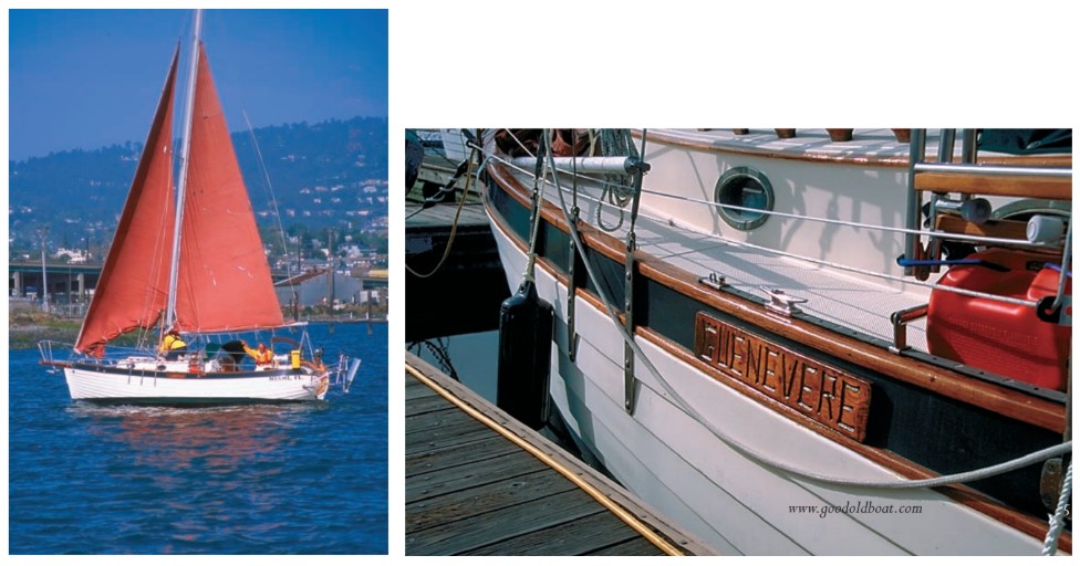 Guenevere, the Delezynskis’ Nor’Sea 27, draws admiring glances at the dock and on the water.