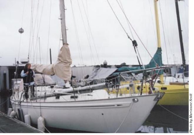 Amelia, Karen’s Rival 36 cutter built in Great Britain.