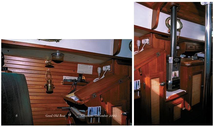 Belowdecks Guenevere is warm and inviting. Greg and Jill have made this floating house a cozy home for two.