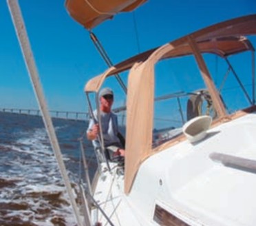 man on sailboat