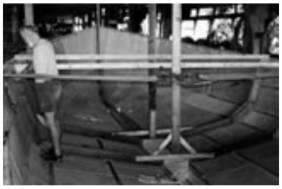 The hull is almost stripped and ready for interior work.