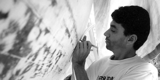 A picture of someone drawing on a new waterline