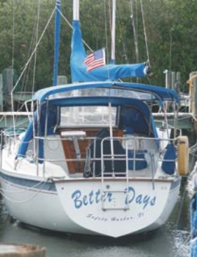 Better Days, at right, is the biggest boat whose mast would fit under the nearby bridges, Frank says.