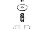This exploded view of the winch foot switch (without casing) shows the basic parts: A, washer; B, spindle; C, contact disc; D, spring; E, terminals; and F, power cables. The most common — and often only — problem with this type of plastic-bodied switch is one of the terminals overheating and sinking into the softened plastic casing, which is always associated with serious deterioration of the terminal contact surface.