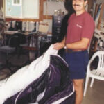 Don Yager shows the advantages of a Chute-Scoop, which has been modified with a wire sleeve in the mouth.