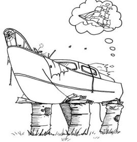 Drawing of Yuena Kulayu in disrepair