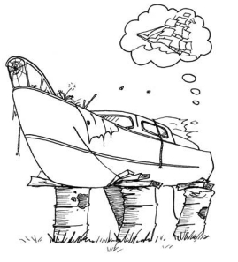 Drawing of Yuena Kulayu in disrepair