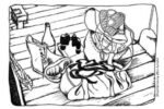 Illustration of packed beach bags