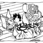 Illustration of packed beach bags