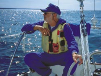 Picture of a man on a boat
