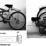 Picture of folding bike and mainframe pin diagram