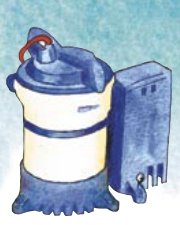 Electric bilge pump with integral, attached automatic switch