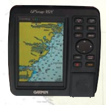 Chart plotter showing chart display