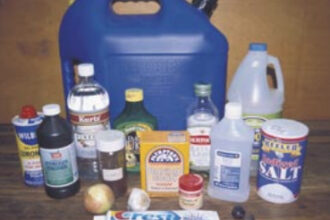 Just a few of the many common ingredients found aboard ship that can be used to make a multitude of homemade cleaners/polishes.